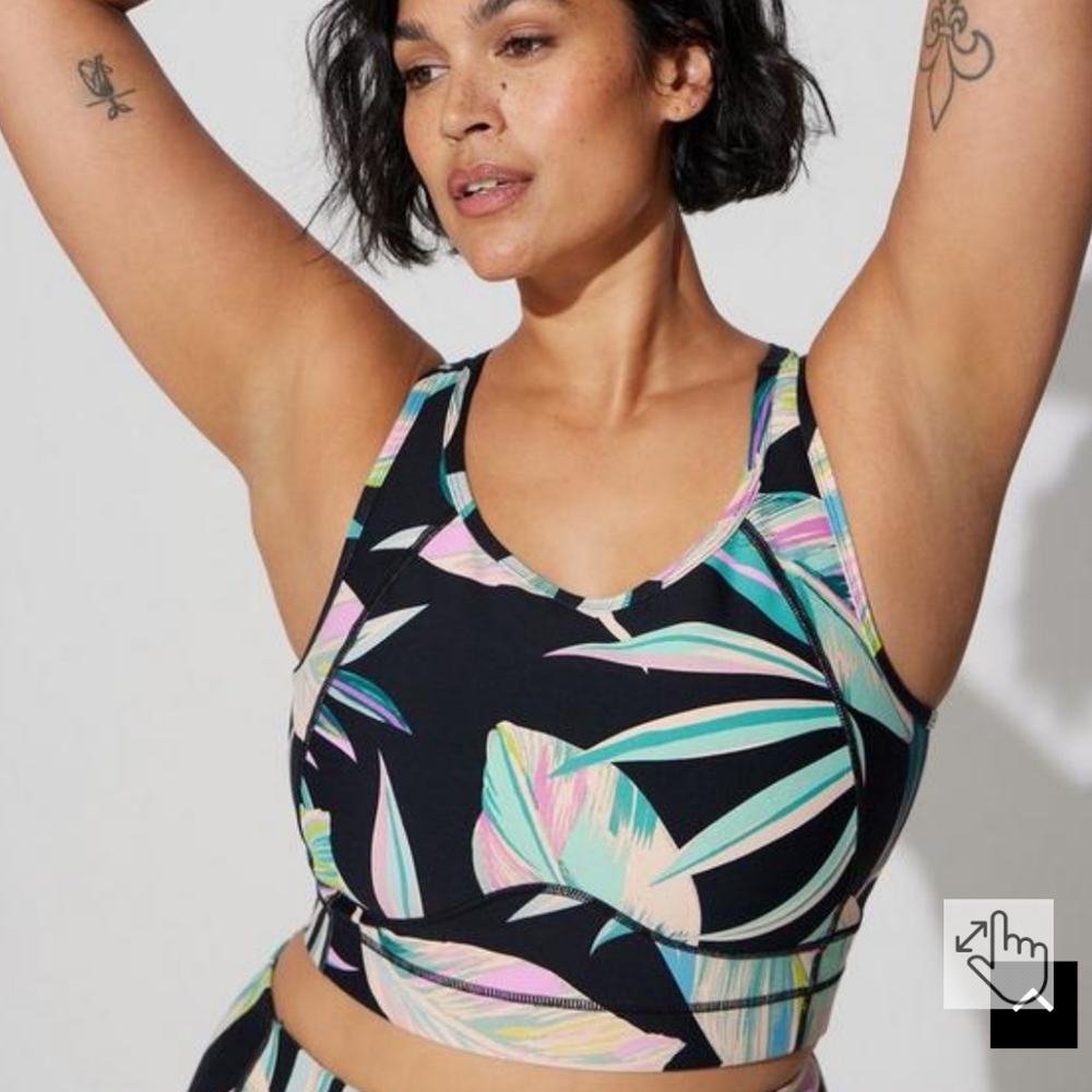 Torrid Low-Impact Wireless Longline Active Sports Bra/ 3